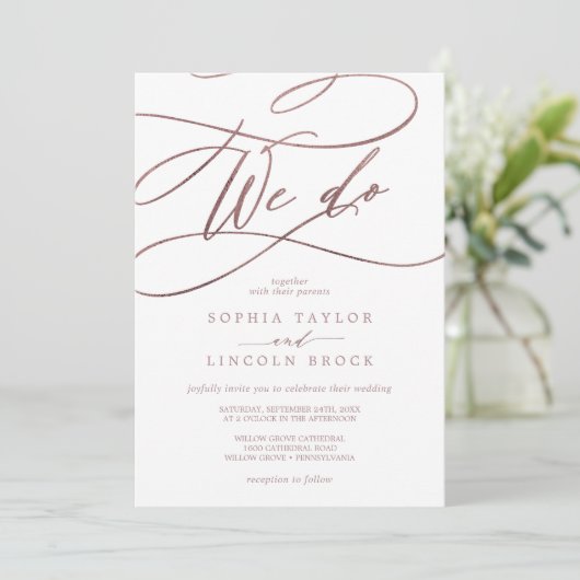 Romantische goudkalligrafie die we met elkaar verb kaart (Staand voorkant)