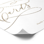 Romantische goudkalligrafie Kaarten Tabelteken Poster (Hoek)