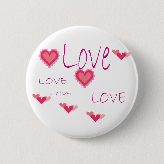 ROMANTISCHE GRAFFITI RONDE BUTTON 5,7 CM (Voorkant)