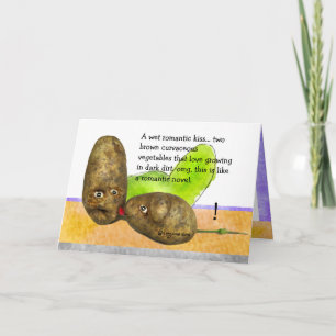 Romantische Grappige het Kussen van Gedachten Kaart