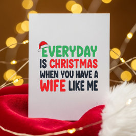 Romantische Grappige Kerstkaart voor Echtegenoot