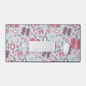 Romantische Grey Bows en Rozen Bureaumat (Keyboard & Muis)