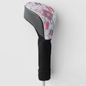 Romantische Grey Bows en Rozen Golfheadcover (Schuin)