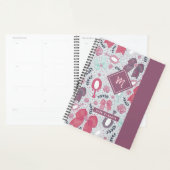 Romantische Grey Bows en Rozen Planner (Display)