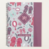 Romantische Grey Bows en Rozen Planner (Voorkant)