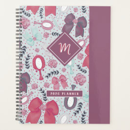 Romantische Grey Bows en Rozen Planner