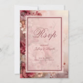 Romantische  grillige bruiloft rsvp save the date (Voorkant)