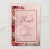 Romantische grillige bruiloft rsvp save the date (Voorkant / Achterkant)