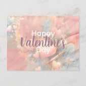 Romantische grillige pastelharten Valentijnsdag Briefkaart (Voorkant)