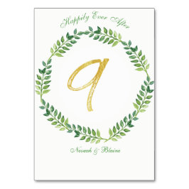 Romantische Groene Bladeren - Trouwtafel kaart 9 r