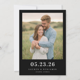 Romantische groene foto save the date