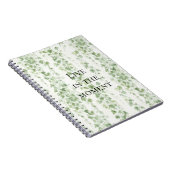 Romantische groene klimopbladeren notitieboek (Rechterzijde)