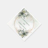 Romantische Groene Loof Bruiloft Servetten (Hoek)
