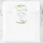 Romantische groene thematuin ronde sticker (Tas)