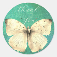 Romantische groene vlinder dank u