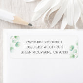 Romantische groene Waterverf Eucalyptus verlaat la Etiket (Insitu)