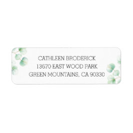 Romantische groene Waterverf Eucalyptus verlaat la Etiket