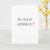 Romantische Groundhog Day kaart (Gele Bloem)