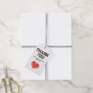 Romantische Grunge Stijl Bedankt Feestje Cadeaulabel