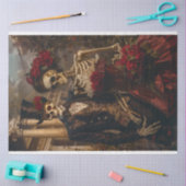 Romantische Halloween Skelet Koppel Decoupage Tissuepapier (Craft)