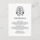 Romantische hand getrokken grillige bruiloft detai informatiekaartje (Voorkant)