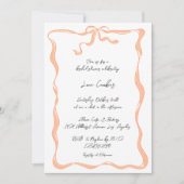 Romantische Hand-getrokken lint boog Lijst Vrijgez Kaart (Voorkant)