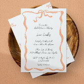 Romantische Hand-getrokken lint boog Lijst Vrijgez Kaart