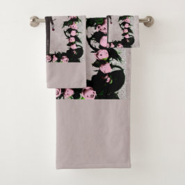Romantische handdoekset bad handdoek
