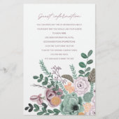 Romantische handgeschilderde bloemen Gastinformati (Voorkant)