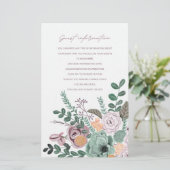 Romantische handgeschilderde bloemen Gastinformati (Staand voorkant)