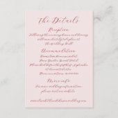 Romantische handgeschreven kalligrafie bruiloft de informatiekaartje (Voorkant)