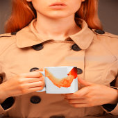 Romantische handjes vasthouden Illustratie Mok - L