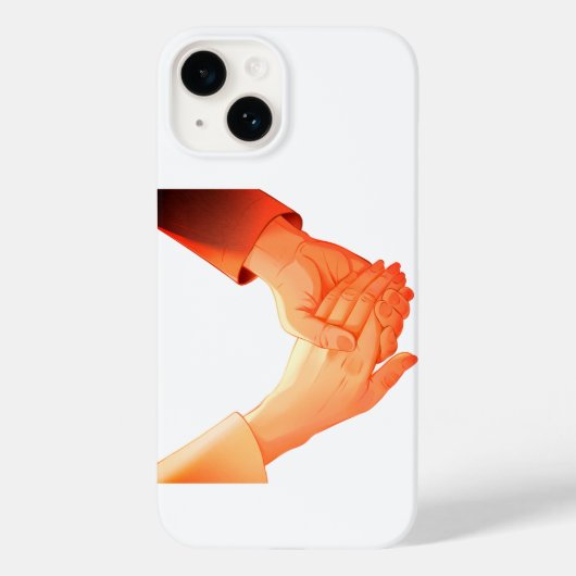 Romantische handjes vasthouden Illustratie Mok - L Case-Mate iPhone Case (Achterkant)
