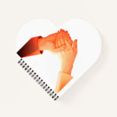 Romantische handjes vasthouden Illustratie Mok - L Notitieboek (Voorkant)