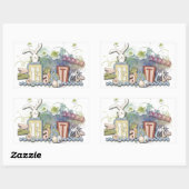 Romantische Happy Paast Bunny Greeting Cute Text Rechthoekige Sticker (Vel)