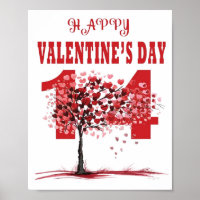 Romantische Happy Valentijn's Day Wall Art & Decor