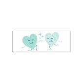 Romantische hardeliefde uitwisseling  zelfinktende stempel (Design)
