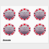 Romantische Hart Cirkel Frame Ronde Sticker (Vel)