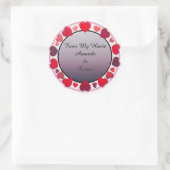 Romantische Hart Cirkel Frame Ronde Sticker (Tas)
