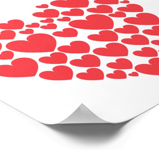 Romantische Hart Collage: Valentijnsdag Art Poster (Hoek)