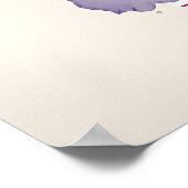 Romantische hart en bloemen Valentijnsdag Poster (Hoek)