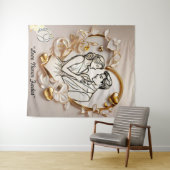 "Romantische Hart Space" Wandkleed (In Situ (horizontaal))