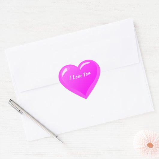 Romantische hart Stickers Ik hou van je (Envelop)
