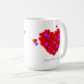Romantische Hart Valentijnskop Koffiemok (Voorkant rechts)
