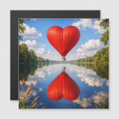 Romantische Hartballon Reflectie Illustratie (Voorkant / Achterkant)