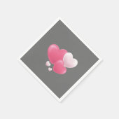 Romantische hartballon servet - Liefde & Valentijn (Hoek)