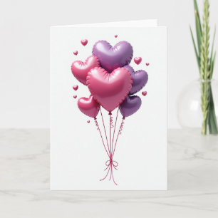 Romantische Hartballonnen Liefdeskaart Kaart