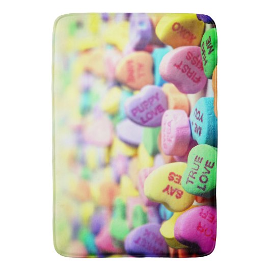 Romantische harten badmat (Voorkant Verticaal)