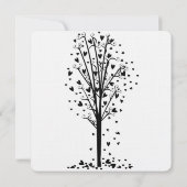 Romantische harten boom bruiloft kaart (Achterkant)