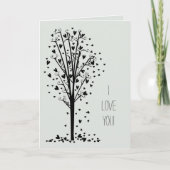 Romantische harten boom liefde kaart (Voorkant)